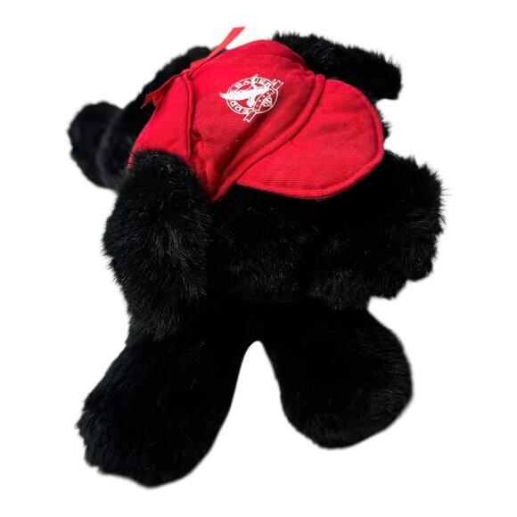 LL Bean Trapper Hat GUND DOG PLUSH 17”Black Labrador Hunting Cap Stuffed Animal - Picture 2 of 11